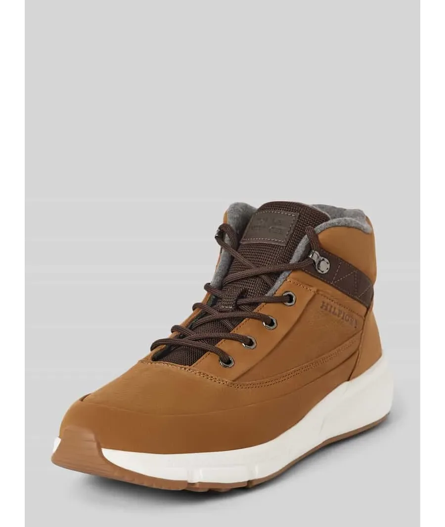 obrazek 1 Sneakersy skórzane z naszywką z logo model ‘WARM NUBUCK’