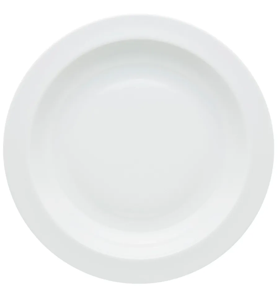 obrazek 1 Biały głęboki okrągły talerz z kolekcji Spirit White z delikatnym reliefowym ornamentem - Vista Alegre