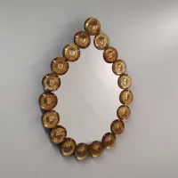 Zdjęcie Wyjątkowe kryształowe lustro weneckie o kształcie kropli