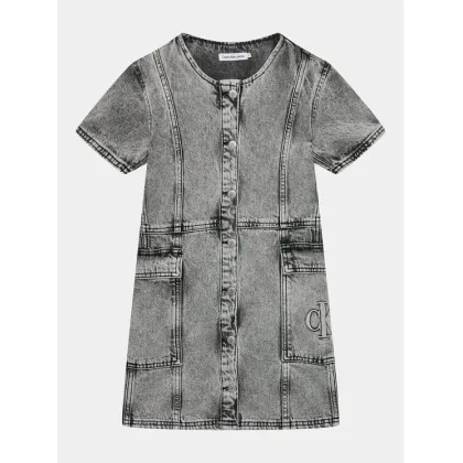 Zdjęcie Calvin Klein Jeans Sukienka jeansowa IG0IG02284 Szary Regular Fit