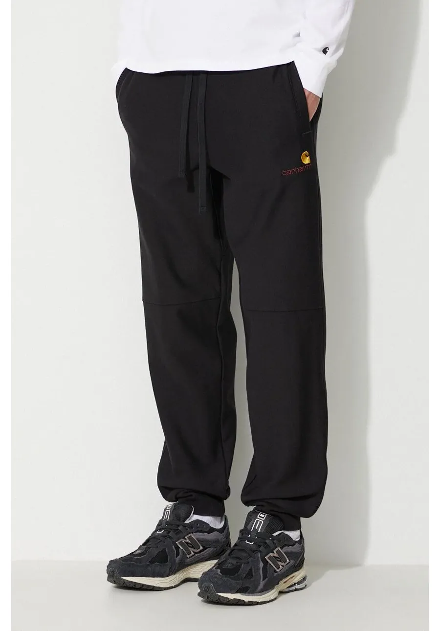 obrazek 1 Carhartt WIP spodnie dresowe American Script Jogging Pant kolor czarny melanżowe I027042