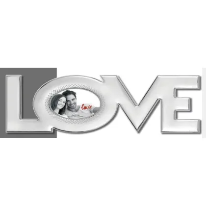 Picture Exclusive silver photo frame 12x35 cm in the shape of the word