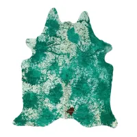 Picture A unique decorative rug made of cowhide for the living room