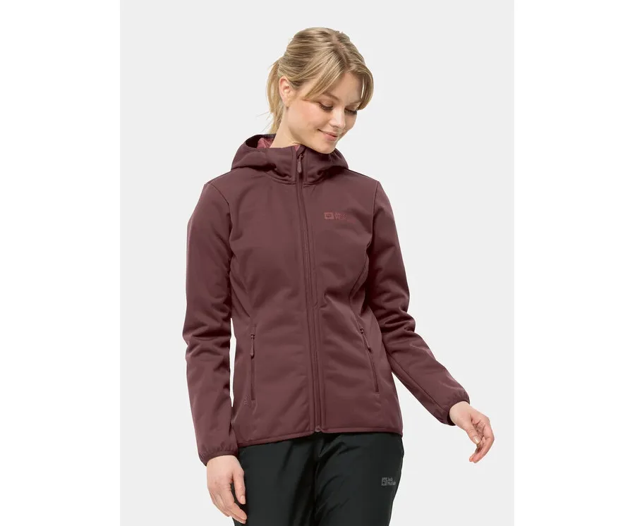 obrazek 1 Jack Wolfskin Kurtka softshell Windhain Hoody 1307481 Bordowy Regular Fit