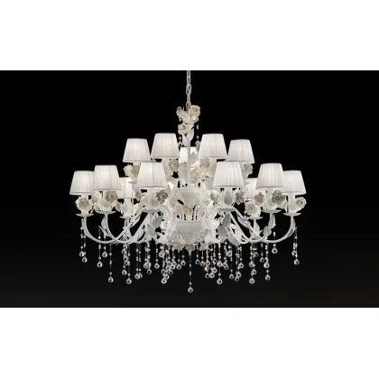 Picture A tasteful chandelier from the Ceramic Garden collection with a floral motif