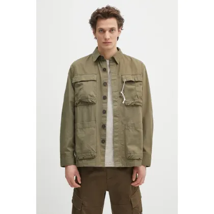 Zdjęcie Barbour koszula bawełniana Barbour Westmorland Ripstop Overshirt męska kolor zielony relaxed z kołnierzykiem klasycznym MOS0420