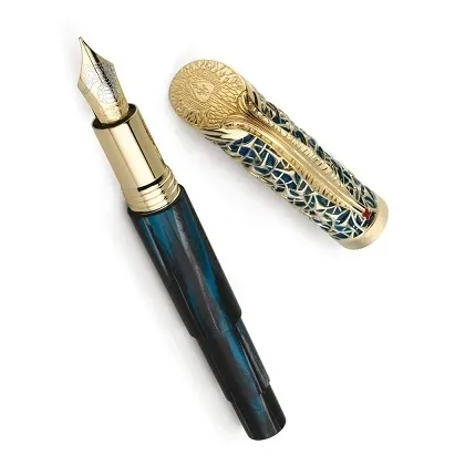 Zdjęcie Ekstrawaganckie Złoto z Diamentami Pióro Wieczne The Brain Montegrappa