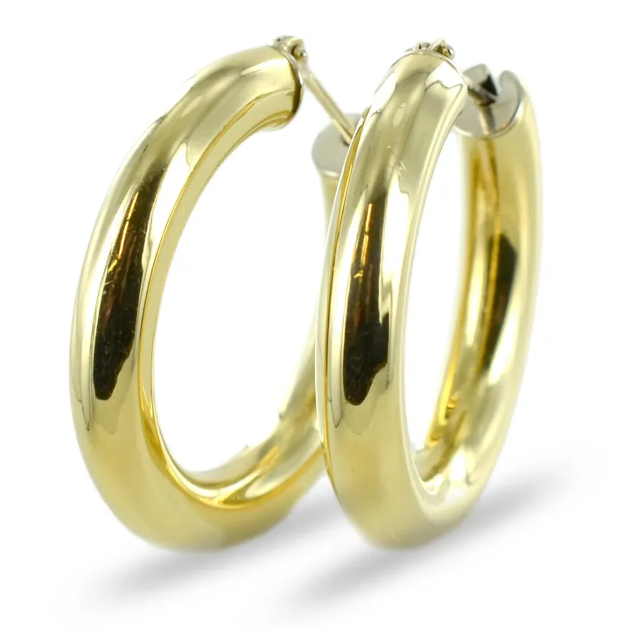 obrazek 6 Włoskie kolczyki koła Campanella z żółtego złota