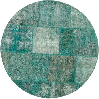 Zdjęcie Piękny turkusowy dywan okrągły perski - ROUND TEAL 0993