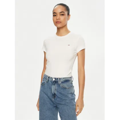 Zdjęcie Tommy Jeans T-Shirt DW0DW20459 Biały Slim Fit