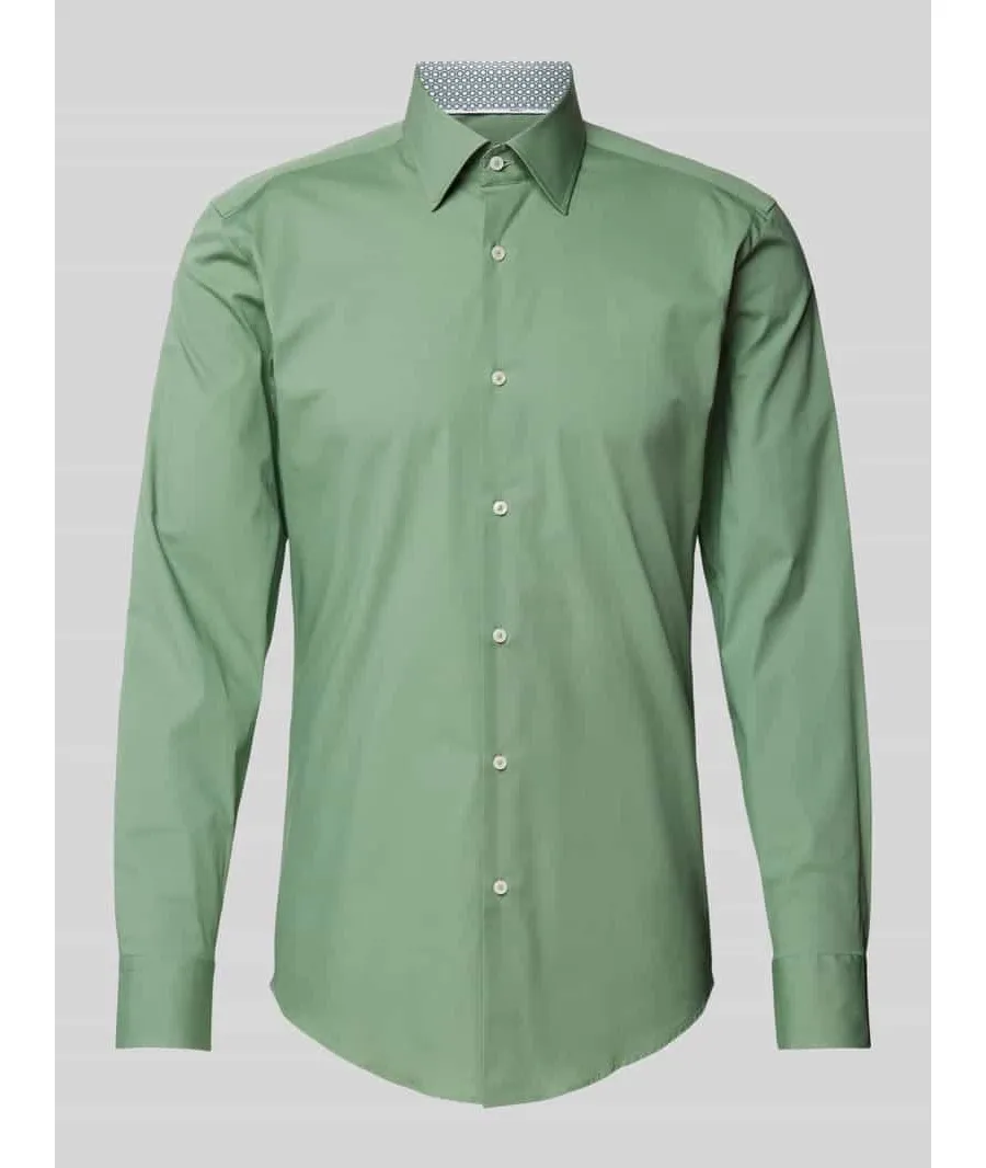 obrazek 1 Koszula biznesowa o kroju slim fit z kołnierzykiem typu kent model ‘Hank’