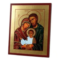 Picture Luxurious Gilded Icon of the Holy Family 15x19 cm