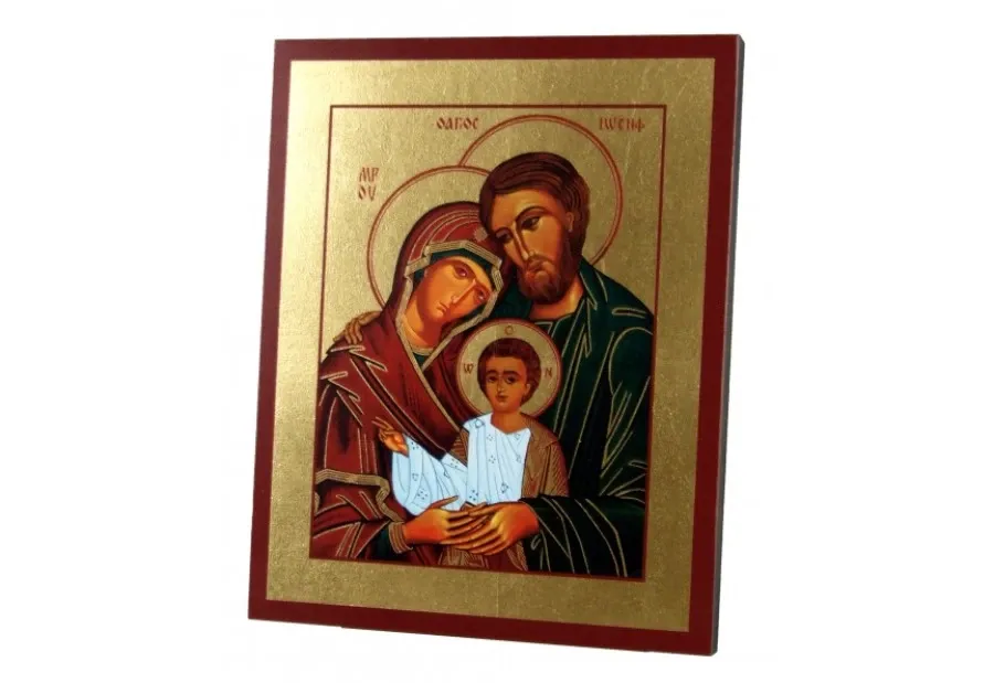 obrazek 1 Luksusowa Ikona Złocona Święta Rodzina  15x19 cm