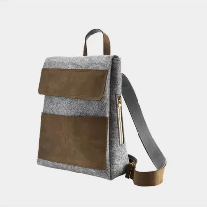 Zdjęcie Ekskluzywny plecak z filcu i skóry dla firm