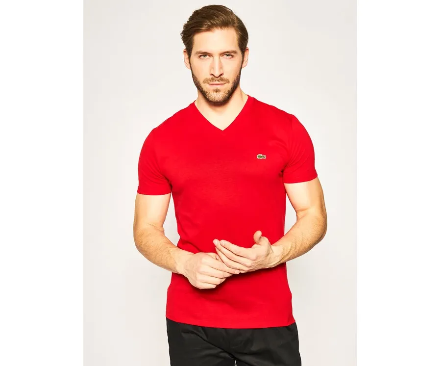 obrazek 1 Lacoste T-Shirt TH6710 Czerwony Regular Fit