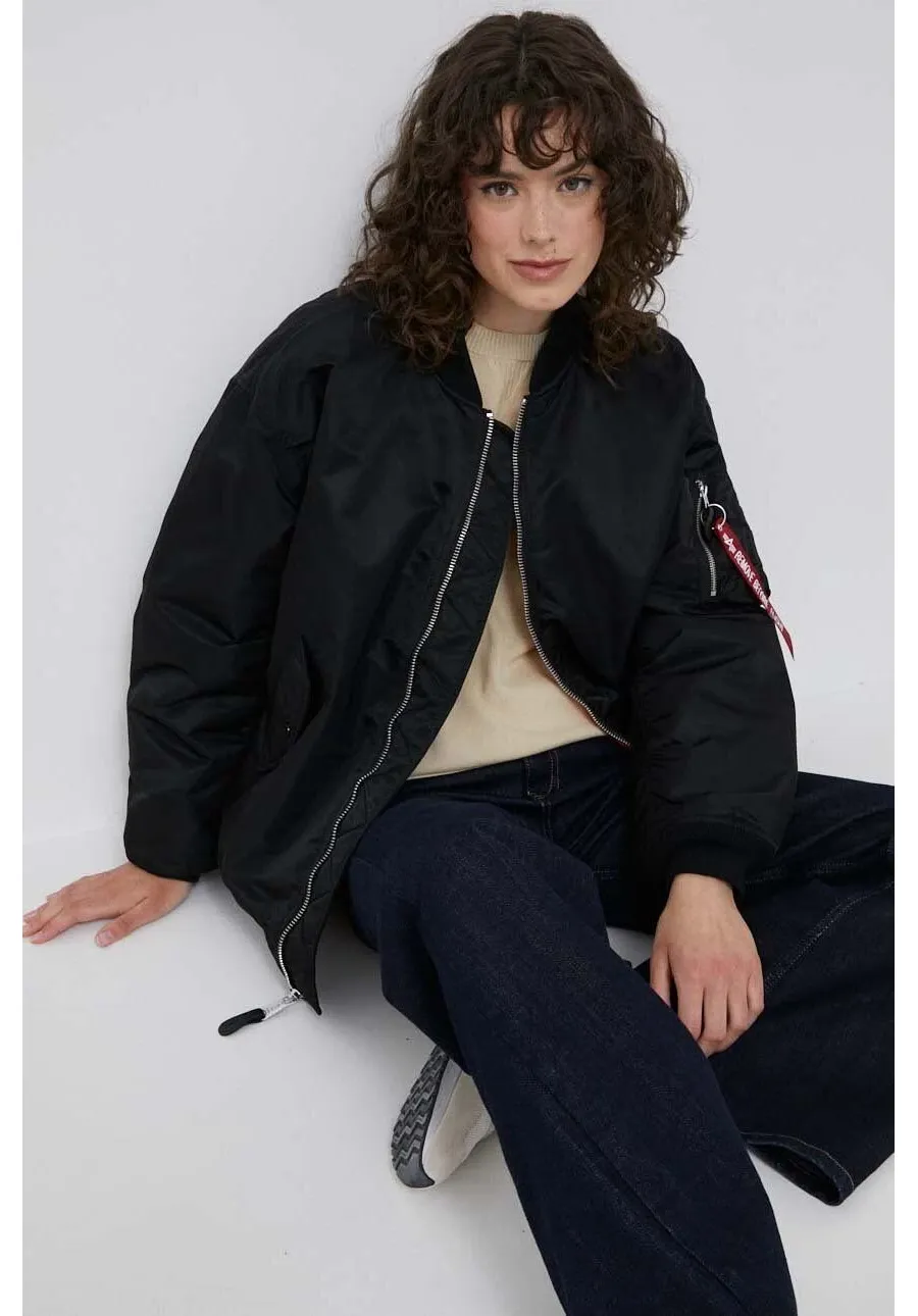 obrazek 1 Alpha Industries kurtka bomber MA-1 CORE WMN damski kolor czarny zimowa oversize 108010.03-Black
