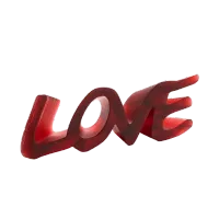 Picture Crystal decorative inscription Love