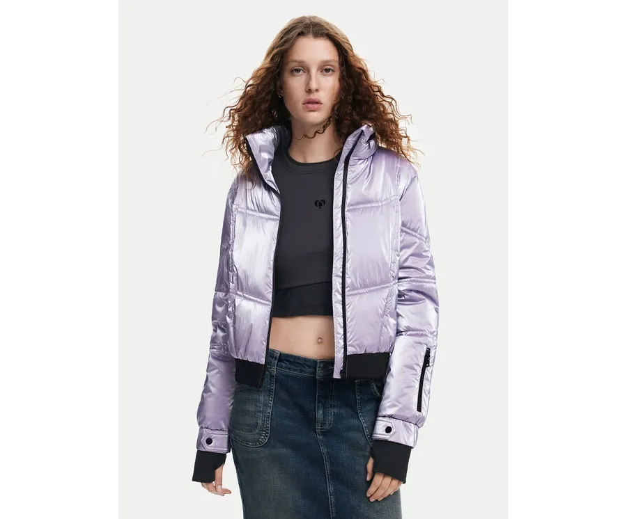 obrazek 1 Desigual Kurtka bomber Omsk 24WWEWBY Fioletowy Regular Fit