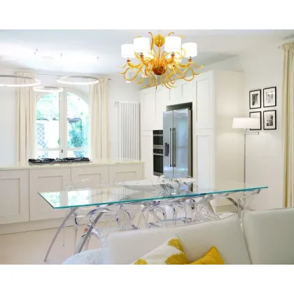 Zdjęcie Ekskluzywny włoski szklany żyrandol ze szkła murano - do salonu