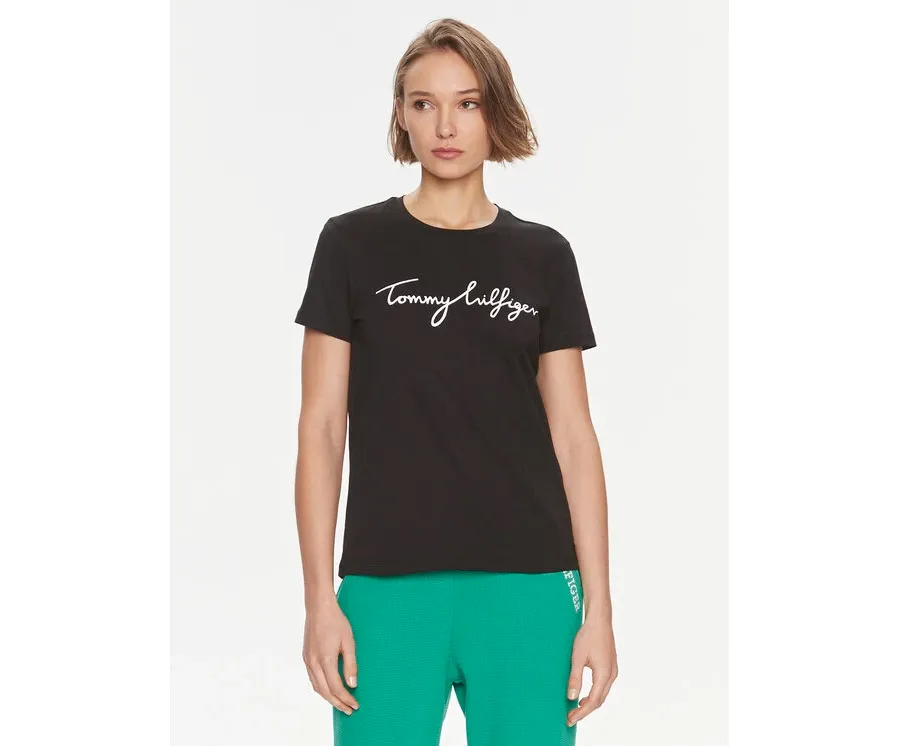 obrazek 1 Tommy Hilfiger T-Shirt Signature WW0WW41674 Czarny Regular Fit