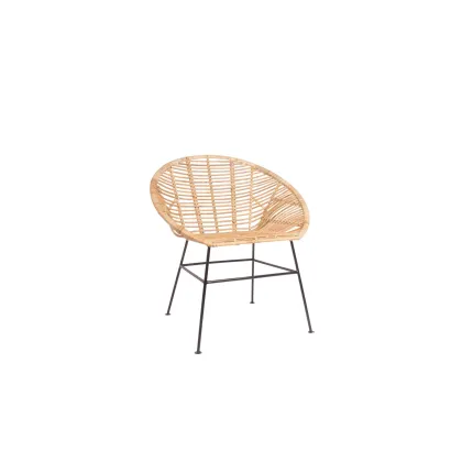 Zdjęcie Ogrodowe krzesło jadalniane wykonane z rattanu