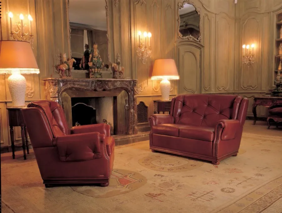 obrazek 1 Elegancka skórzana sofa zaprojektowana w stylu klasycznym – Mascheroni