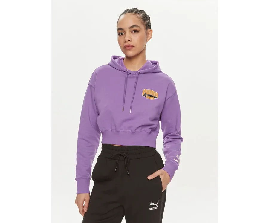 obrazek 1 Puma Bluza For The Fanbase 624346 Fioletowy Relaxed Fit