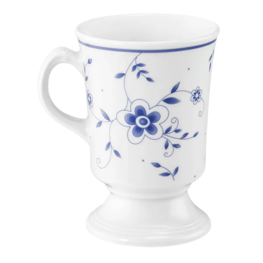 obrazek 2 Porcelanowy biały kubek zdobiony ozdobnym kwiatowym motywem w stylu klasycznym – Tettau