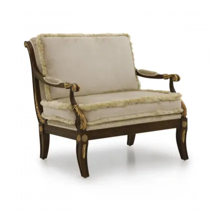 Zdjęcie Beżowa sofa 2-osobowa w stylu Empire - Sevensedie