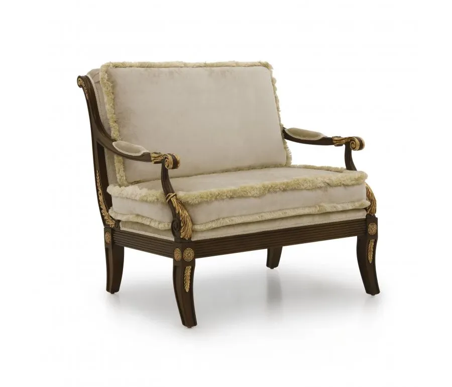 obrazek 1 Beżowa sofa 2-osobowa w stylu Empire - Sevensedie