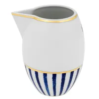 Picture Transatlântica porcelain milk jug with unique navy blue design and gold finish - Vista Alegre