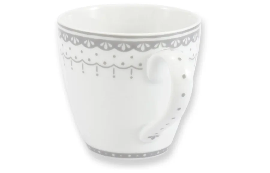 obrazek 2 Wyjątkowy kubek z porcelany z subtelnym szarym zdobieniem – wariant 2 – Leander