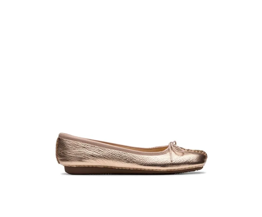 obrazek 1 Clarks Baleriny Freckle Ice 26181353 Złoty