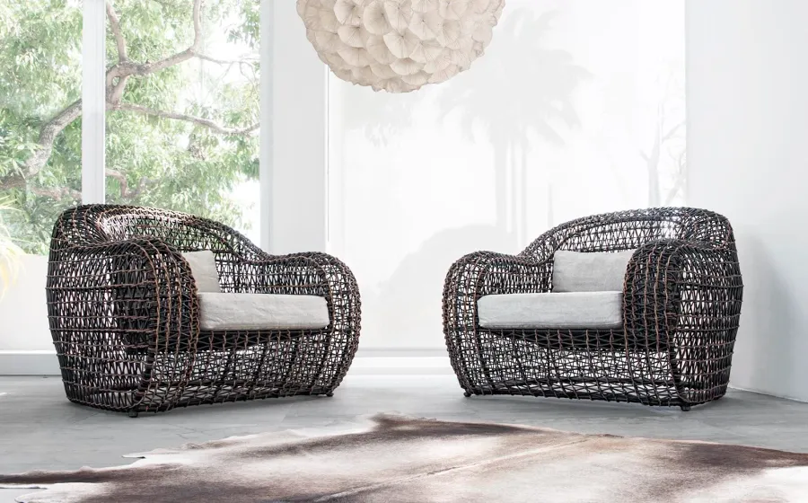 obrazek 3 Niesamowita luksusowa sofa z rattanu od Kenneth Cobonpue