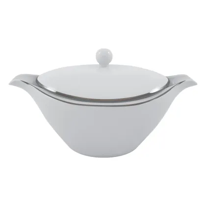 Zdjęcie Piękna porcelanowa waza z kolekcji Ethereal White - Porcel