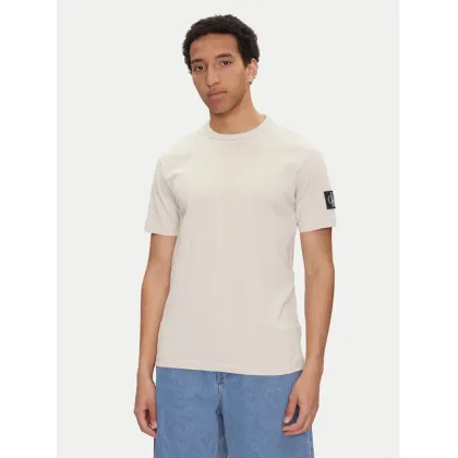 Zdjęcie Calvin Klein Jeans T-Shirt J30J323484 Beżowy Regular Fit