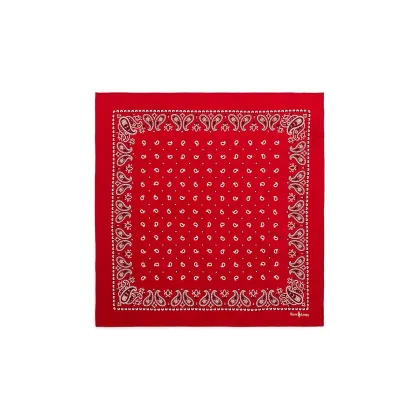 Zdjęcie Polo Ralph Lauren chusta bawełniana kolor czerwony wzorzysta 455938477