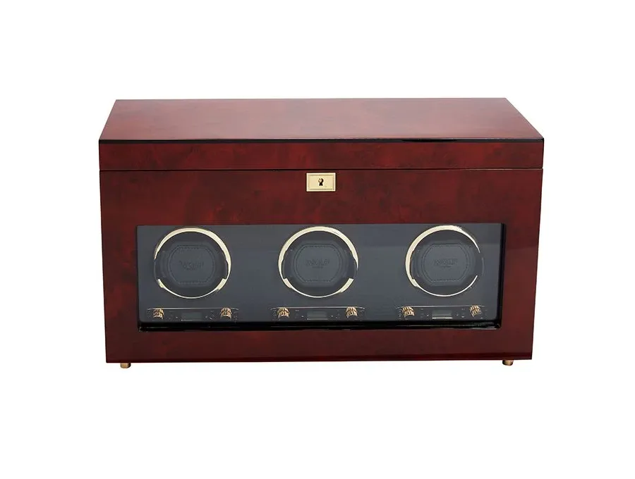 obrazek 1 Nowatorski rotomat Savoy Triple Watch Burlwood ze schowkiem