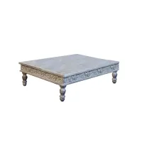 Picture Luxurious, white BALI coffee table in a classic style - Collecion Alexandra