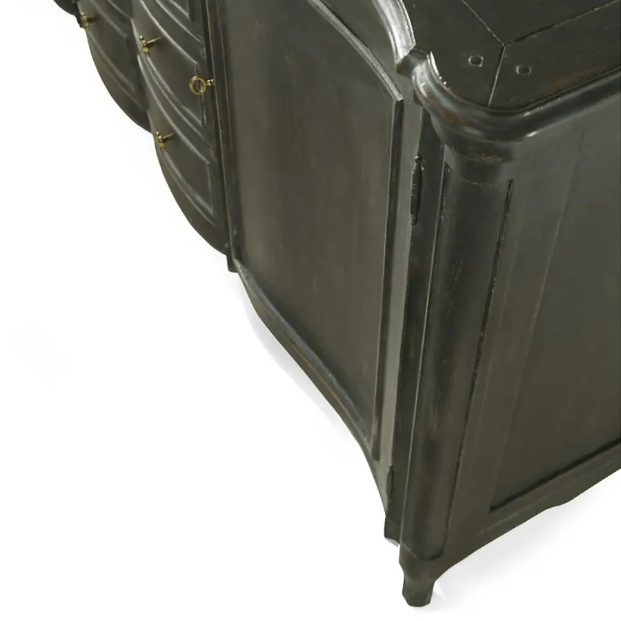 obrazek 2 Piękna komoda z dwoma drzwiami i czterema szufladami H.100xL.178xP.52 cm