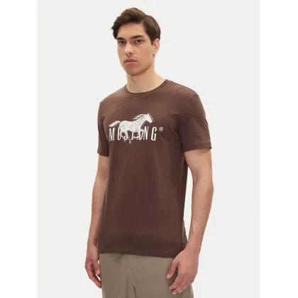 Zdjęcie Mustang T-Shirt Austin 1016279 Brązowy Regular Fit
