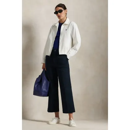 Zdjęcie Polo Ralph Lauren spodnie damskie kolor granatowy proste high waist 211939940