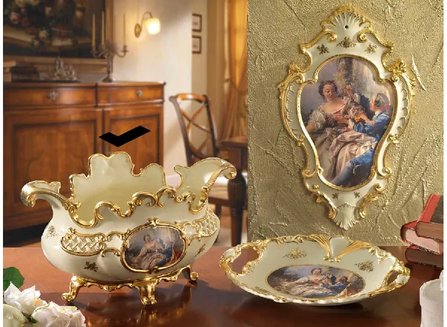 picture 1 Ceramic platter in the baroque style - Bruno Costenaro