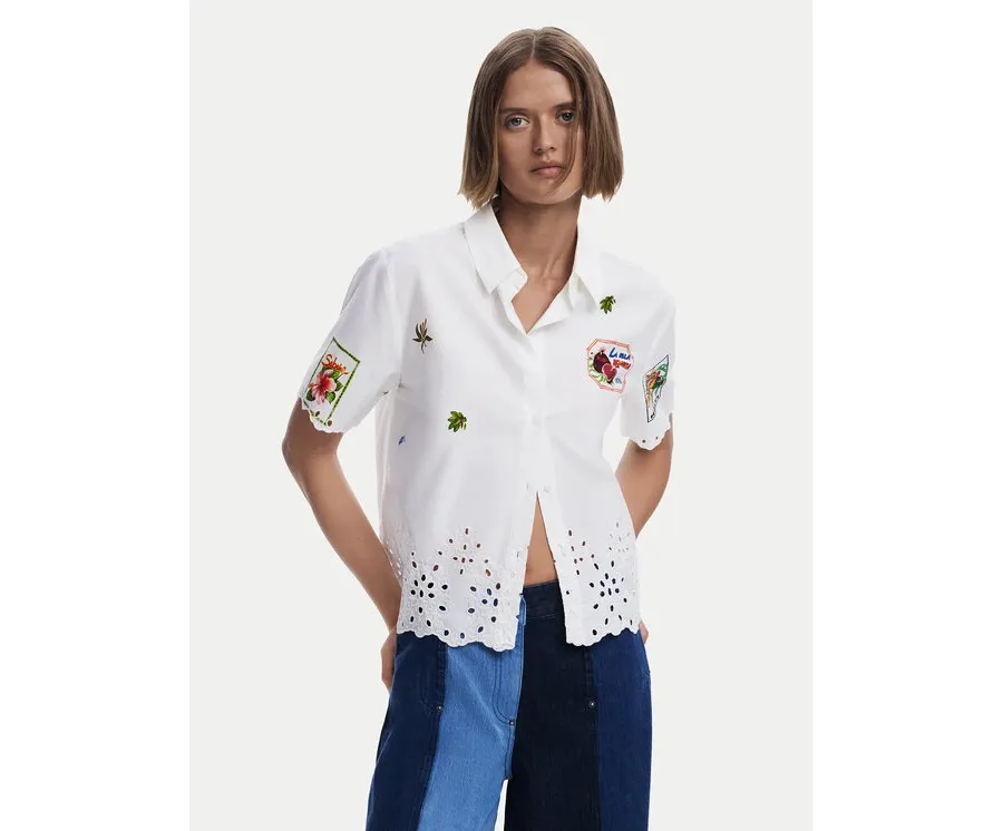 obrazek 1 Desigual Koszula Afrodita 25SWCW17 Biały Regular Fit