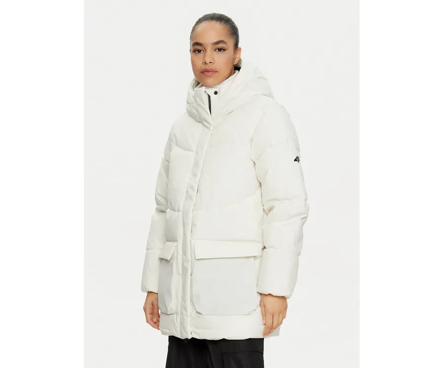 obrazek 1 4F Kurtka zimowa 4FWAW24TDJAF474 Écru Regular Fit
