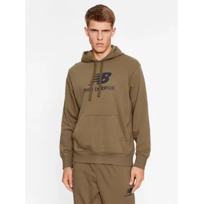Zdjęcie New Balance Bluza Essentials Stacked Logo French Terry Hoodie MT31537 Brązowy Regular Fit