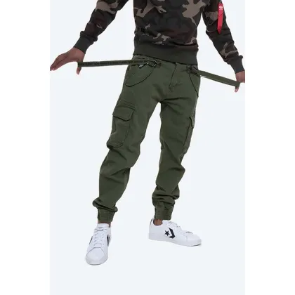 Zdjęcie Alpha Industries spodnie Utility Pant męskie kolor zielony w fasonie cargo 128202.142