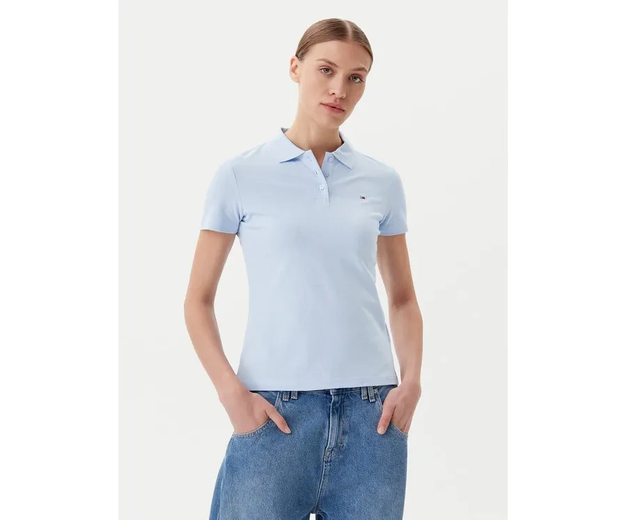 obrazek 1 Tommy Jeans Polo Essential DW0DW20160 Błękitny Slim Fit