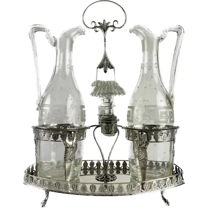 Picture Ancient Milanese olive oil set, 1800