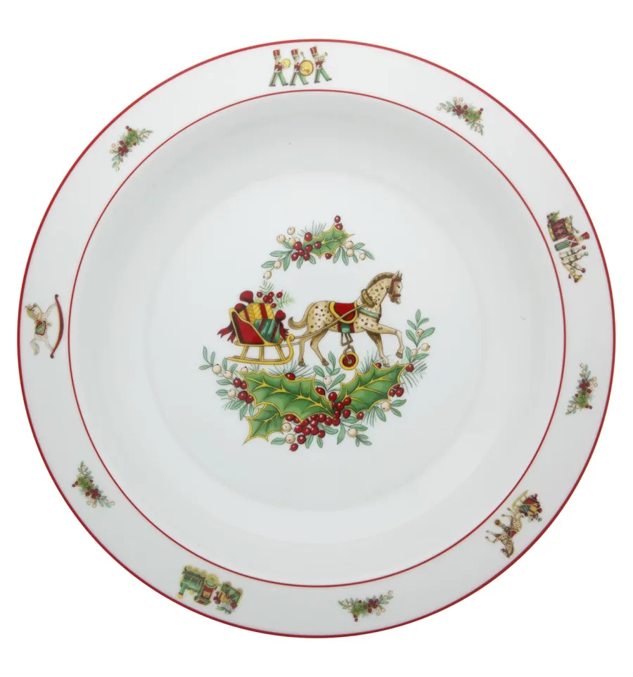 obrazek 1 Porcelanowy głęboki okrągły talerz ze świątecznej kolekcji Christmas Magic - Vista Alegre